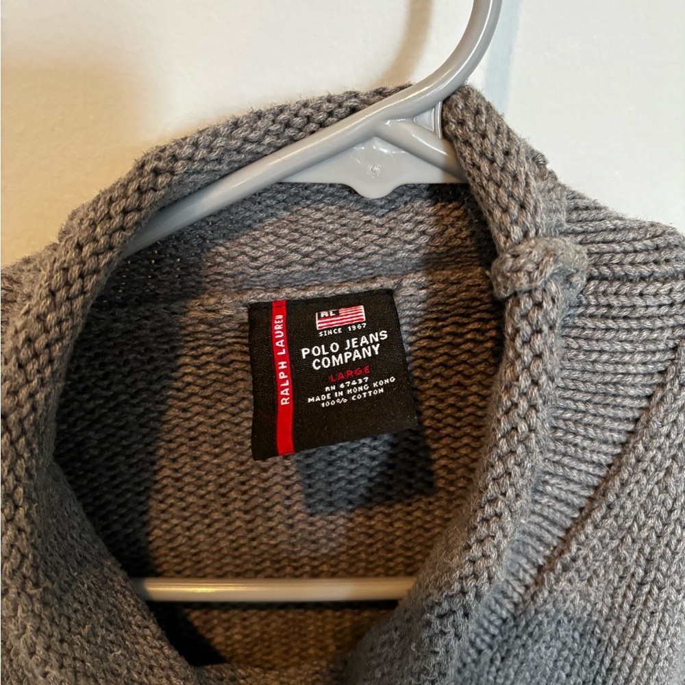 Vintage Ralph Lauren Gray Men's Sweater